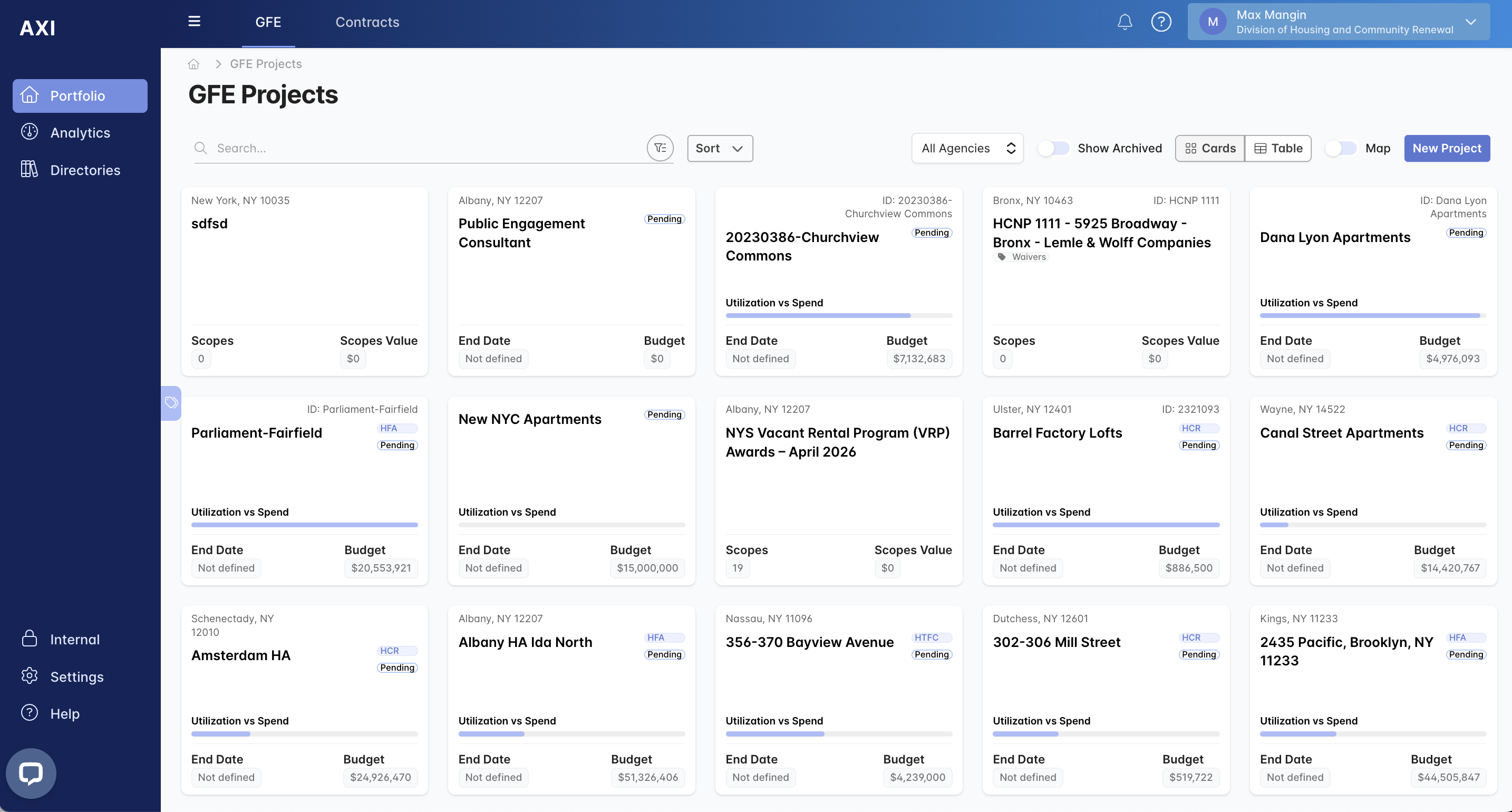 Portfolio analytics demo
